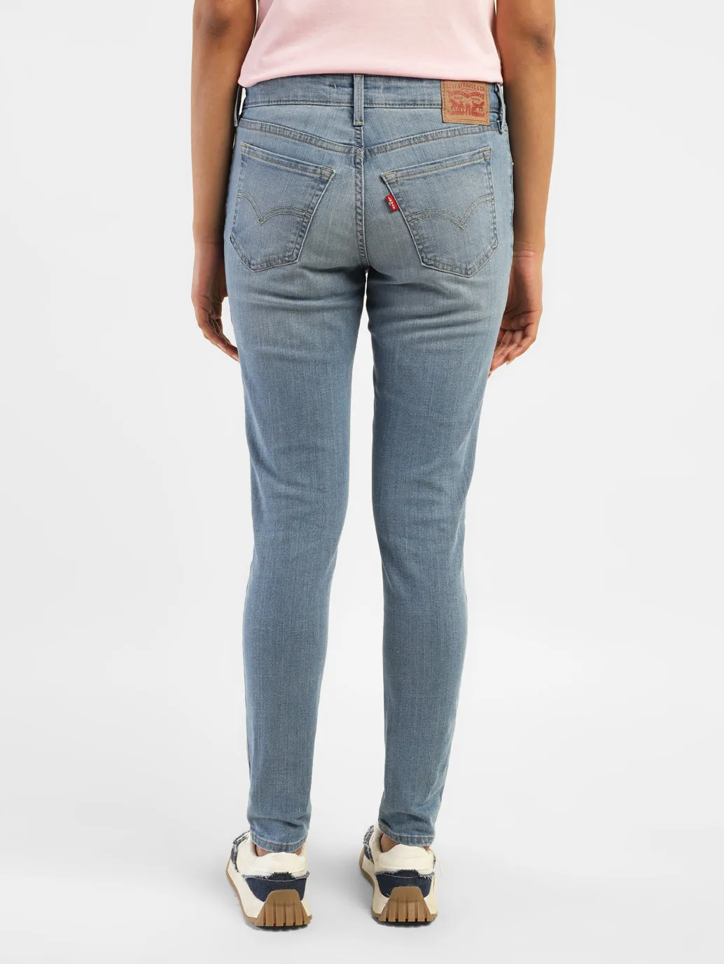 Women's 711 Blue Skinny Fit Mid Rise Jeans