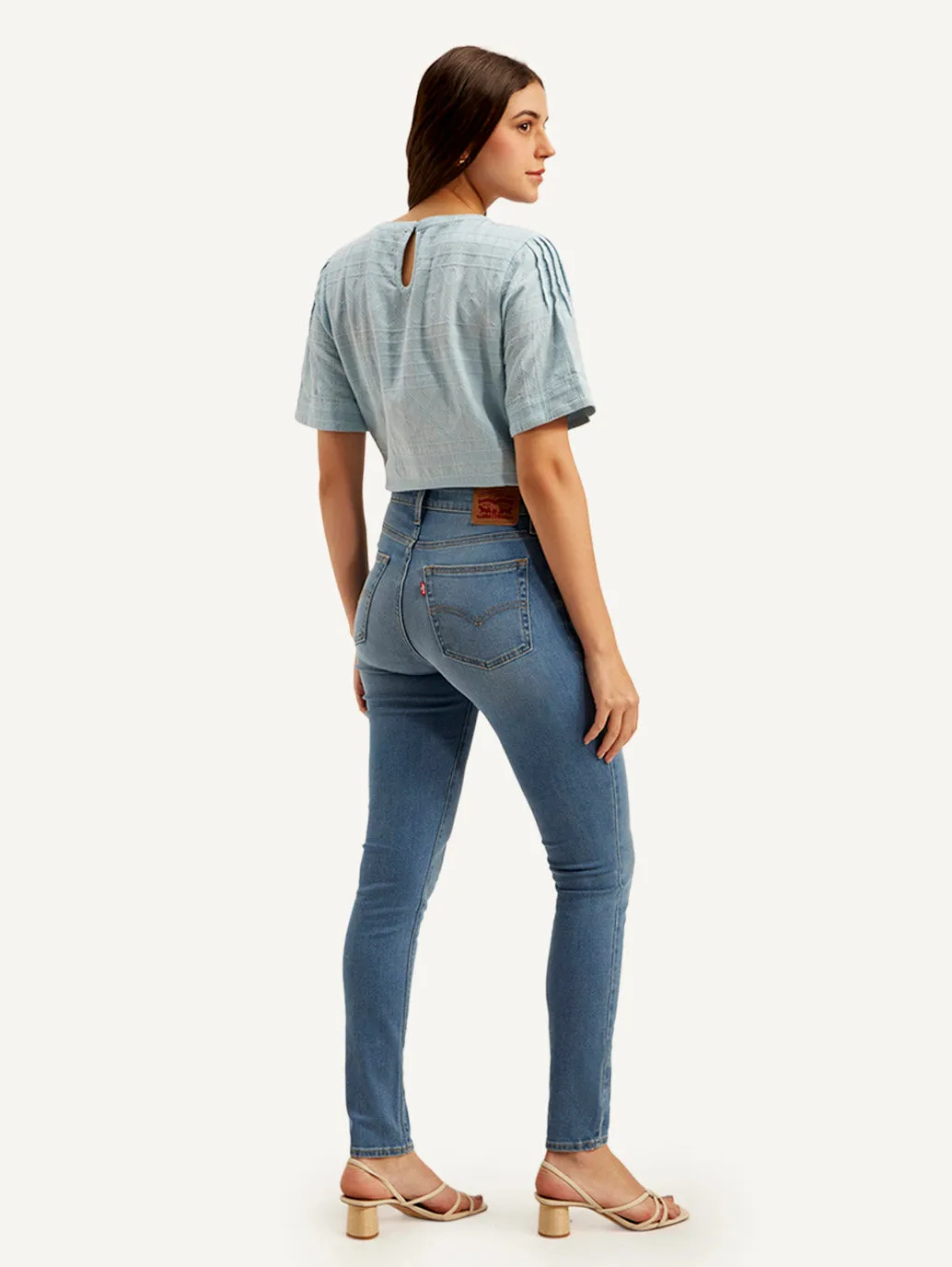 Women's 721 Blue Skinny Fit High Rise Jeans
