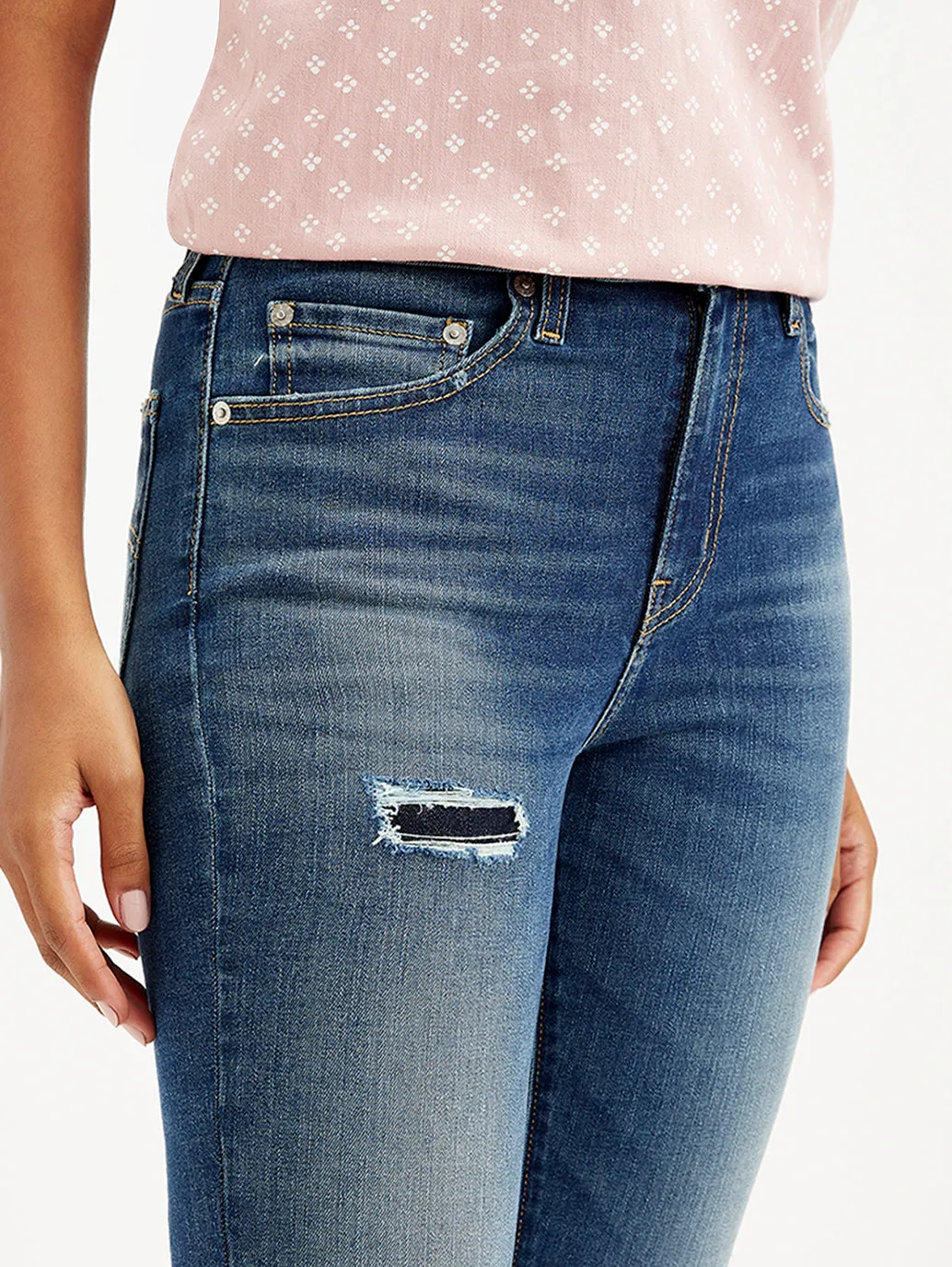 Women's 721 Blue Skinny Fit High Rise Jeans