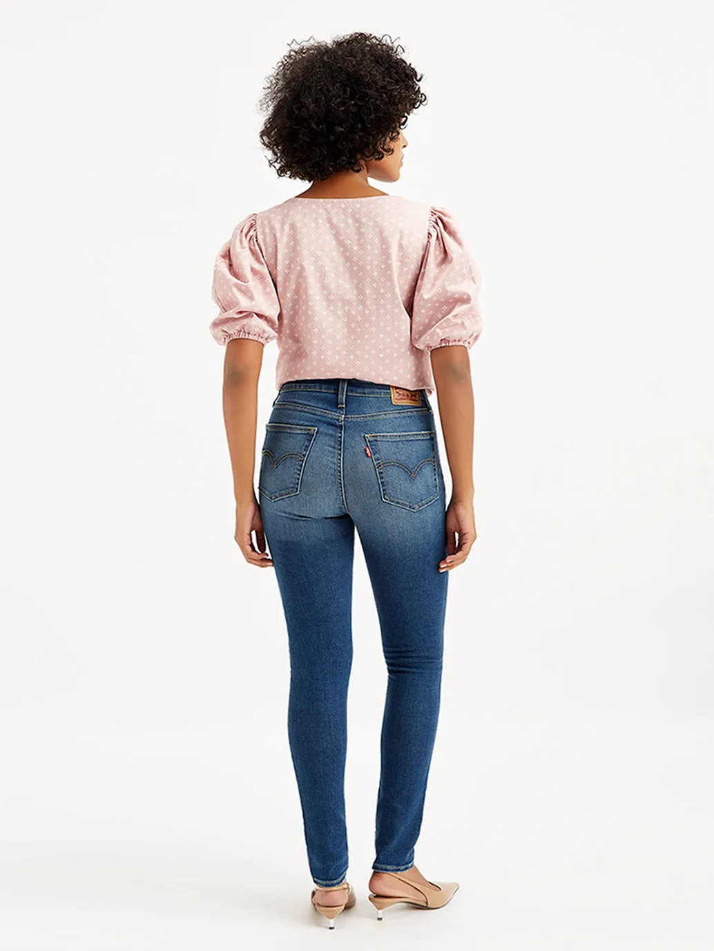 Women's 721 Blue Skinny Fit High Rise Jeans