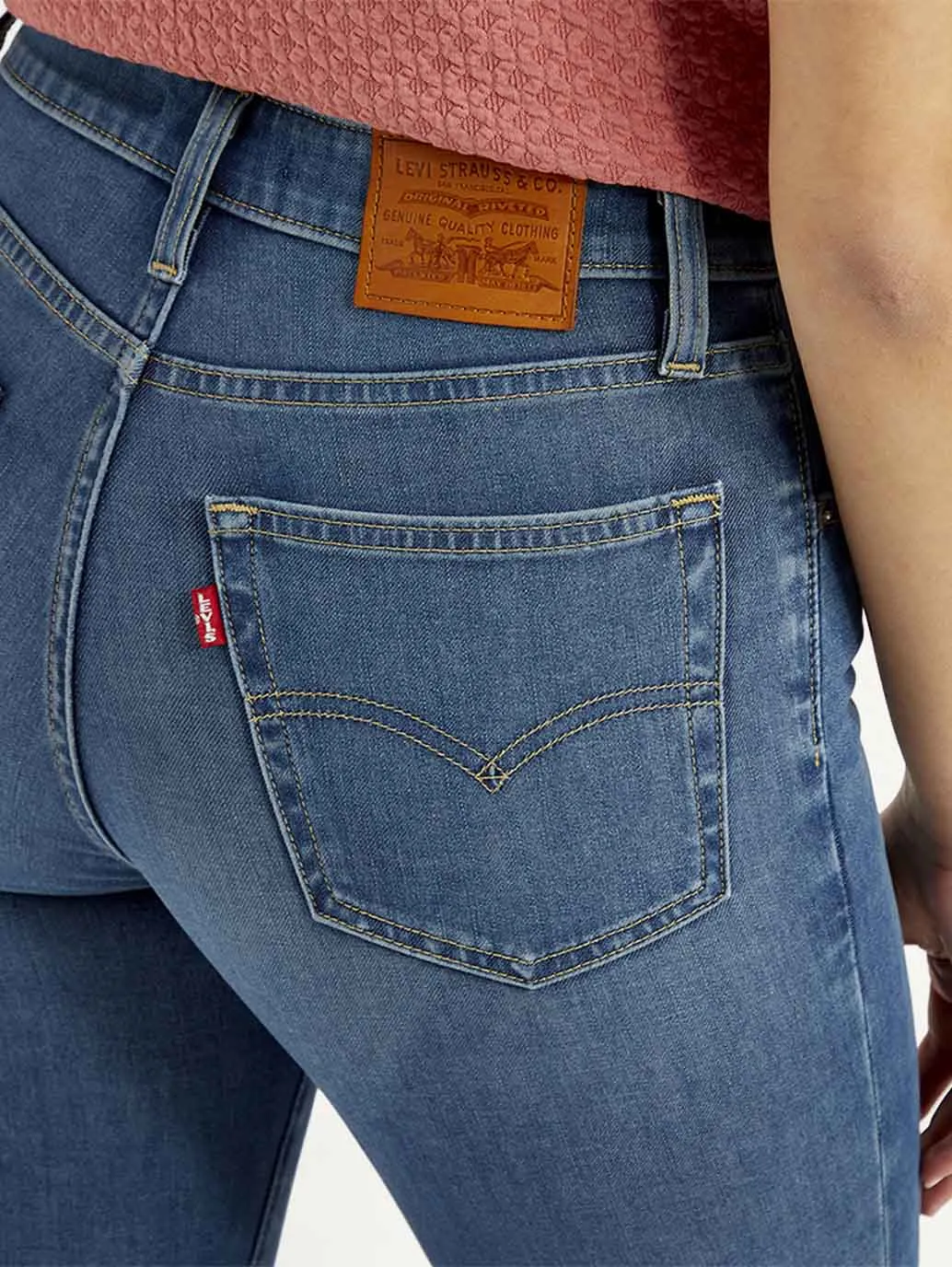 Women's 721 Blue Skinny Fit High Rise Jeans