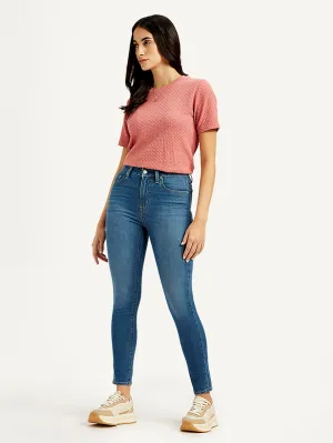 Women's 721 Blue Skinny Fit High Rise Jeans