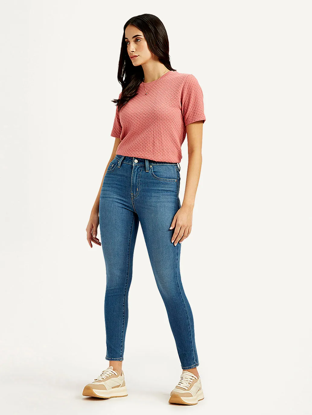 Women's 721 Blue Skinny Fit High Rise Jeans