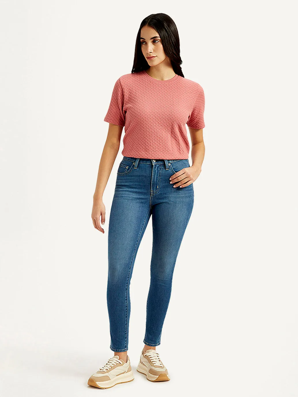Women's 721 Blue Skinny Fit High Rise Jeans