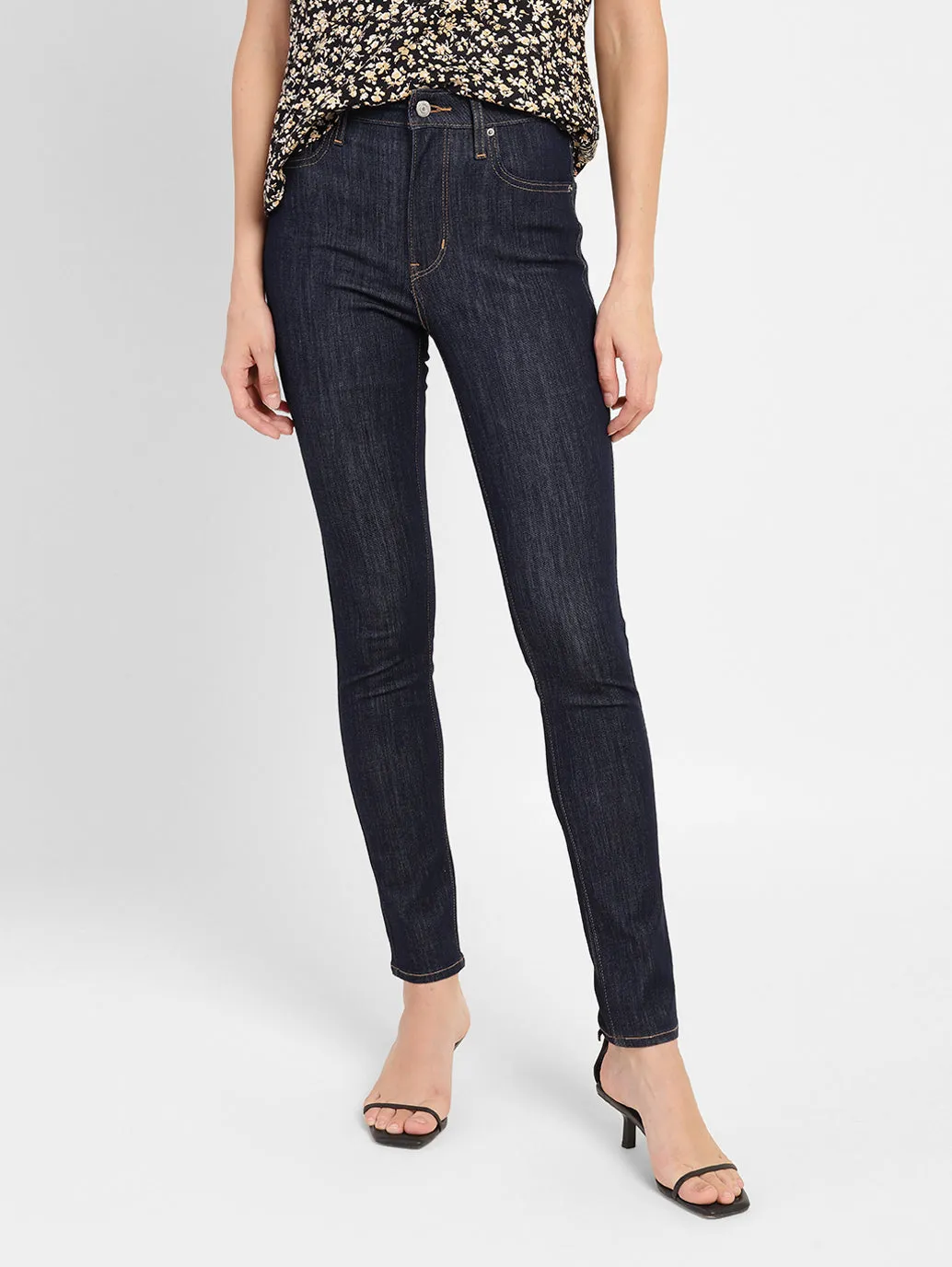 Women's 721 Blue Skinny Fit High Rise Jeans