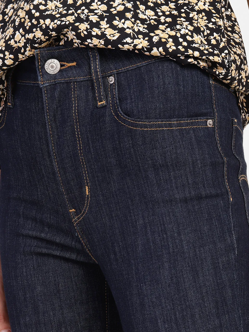 Women's 721 Blue Skinny Fit High Rise Jeans