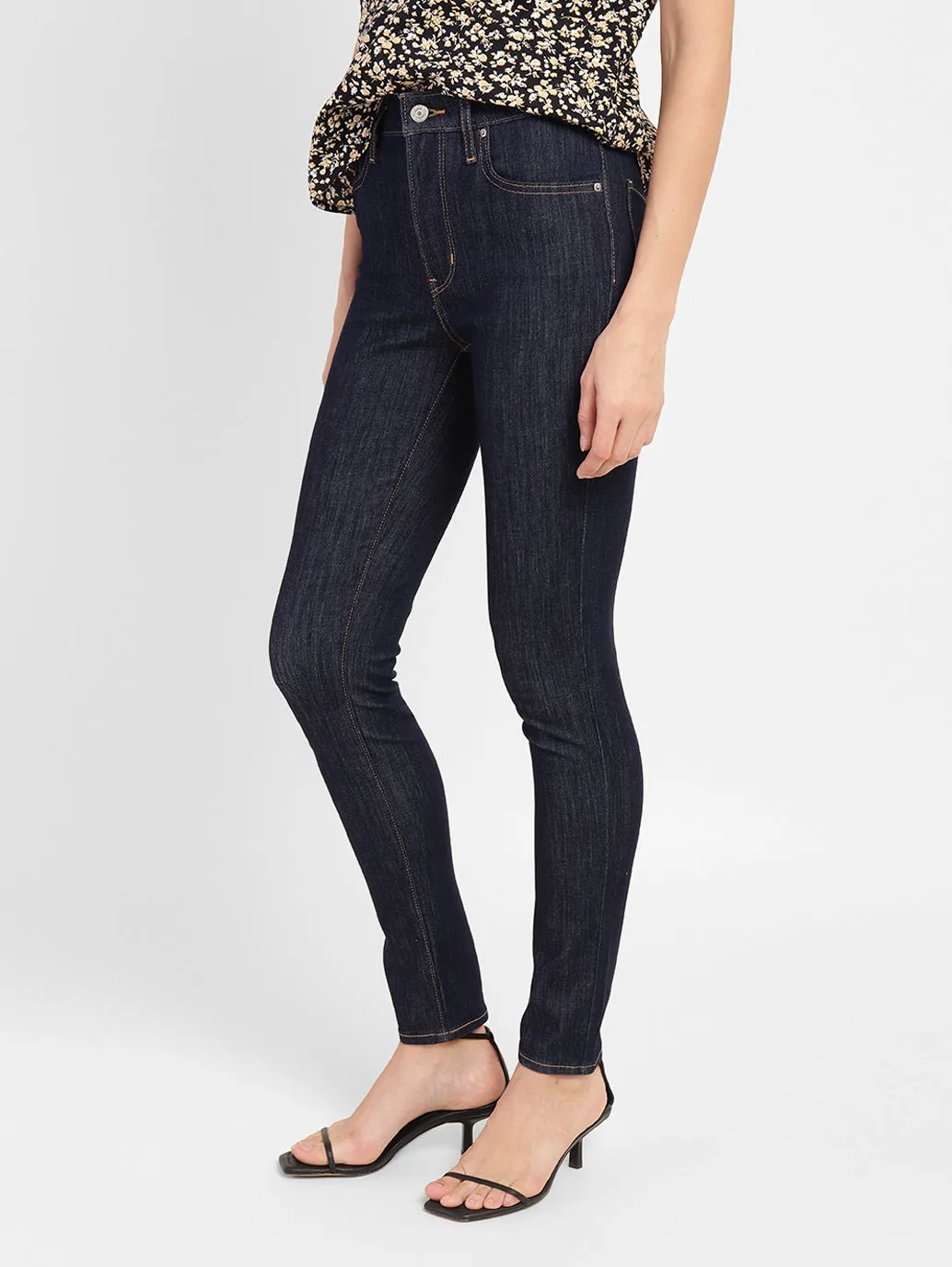 Women's 721 Blue Skinny Fit High Rise Jeans