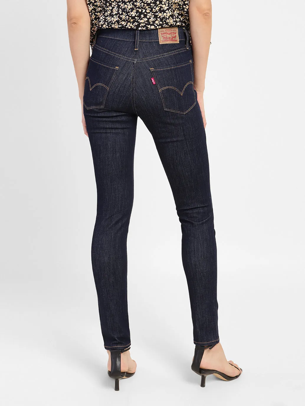 Women's 721 Blue Skinny Fit High Rise Jeans