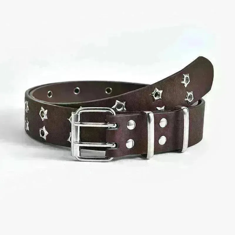Women's Fashion Stars Decorative Double row Belt