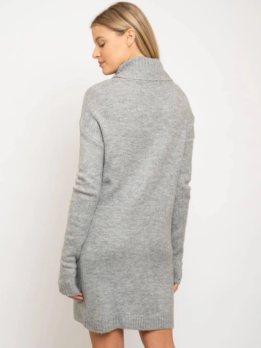WOMEN'S GRAY SWEATER DRESS