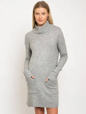 WOMEN'S GRAY SWEATER DRESS