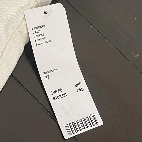 Women's Levi's 501 Wedgie White Denim Jeans new