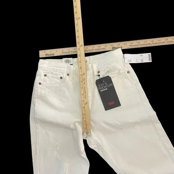 Women's Levi's 501 Wedgie White Denim Jeans new