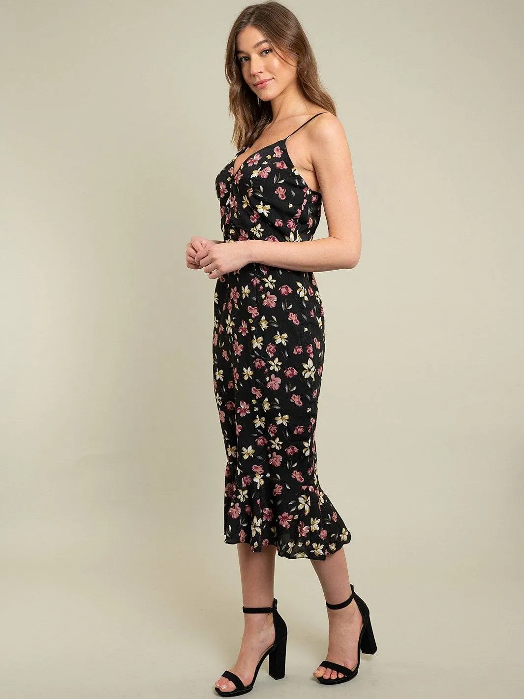 WOMEN'S MIDI FLORAL DRESS