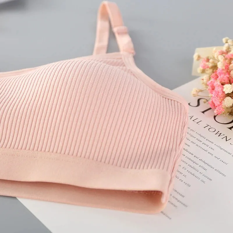 Women's Seamless Full Cup Bra - Breathable Bralette - Wire-Free Sleep Tube Top