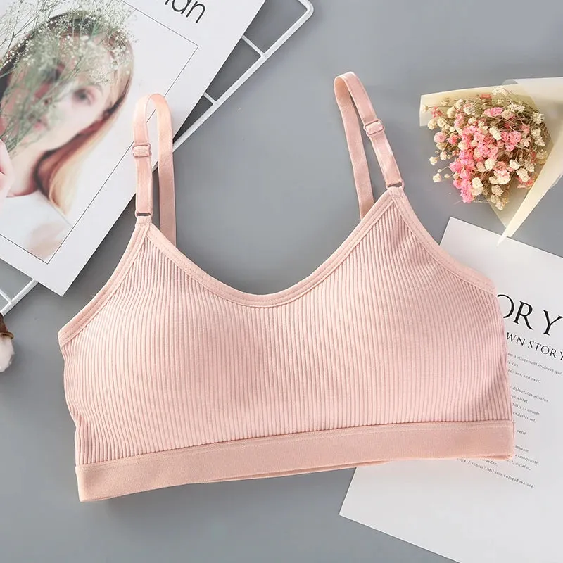 Women's Seamless Full Cup Bra - Breathable Bralette - Wire-Free Sleep Tube Top