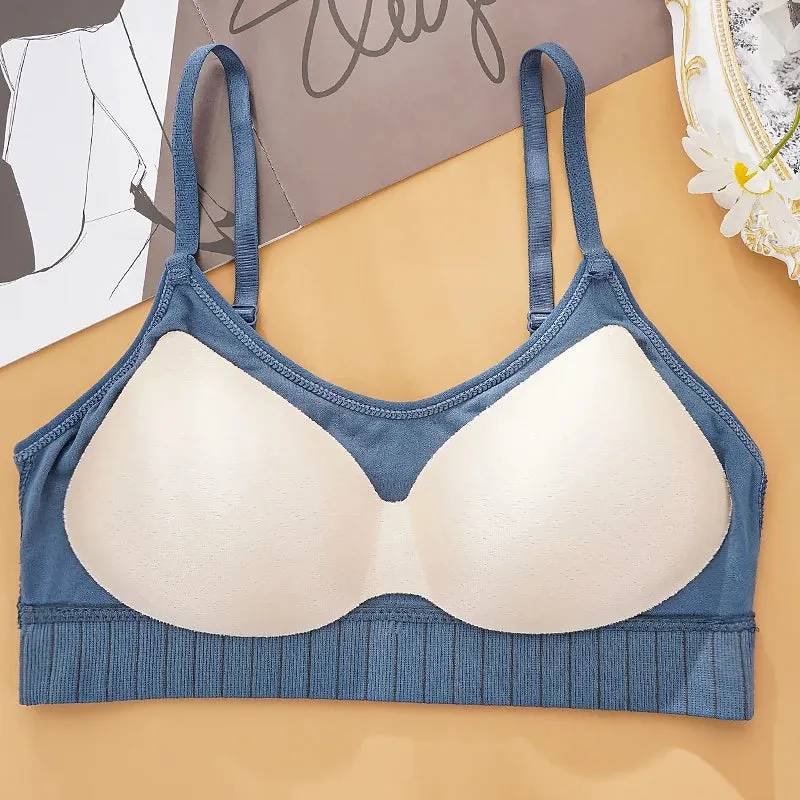 Women's Seamless Wireless Bralette - Padded Sleep Top - U-Shaped Back Sports Tube Top