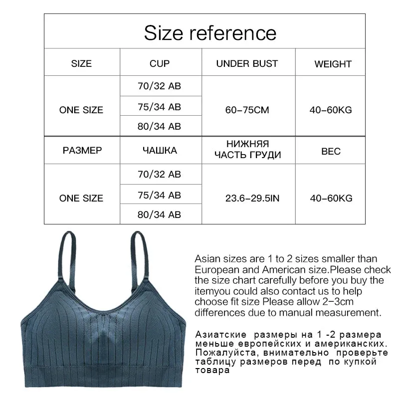 Women's Seamless Wireless Bralette - Padded Sleep Top - U-Shaped Back Sports Tube Top