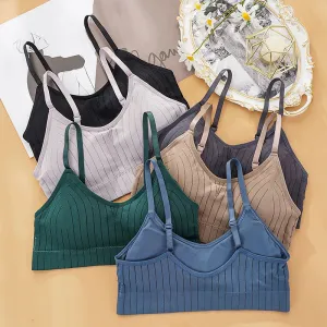 Women's Seamless Wireless Bralette - Padded Sleep Top - U-Shaped Back Sports Tube Top