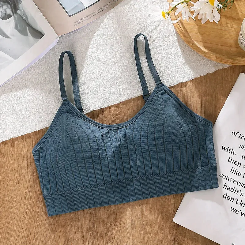 Women's Seamless Wireless Bralette - Padded Sleep Top - U-Shaped Back Sports Tube Top