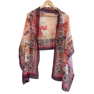Women's Silk Digital Print Stole