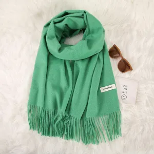 Women's Stylish Double-Sided Cashmere Tassel Scarf