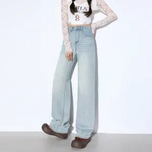 Women's Wide-leg Jeans with Flexibility and Classic Style