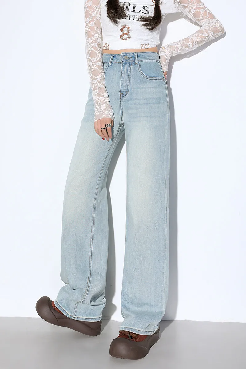 Women's Wide-leg Jeans with Flexibility and Classic Style