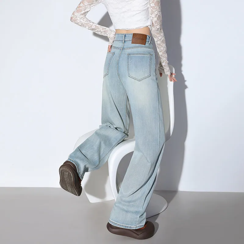 Women's Wide-leg Jeans with Flexibility and Classic Style