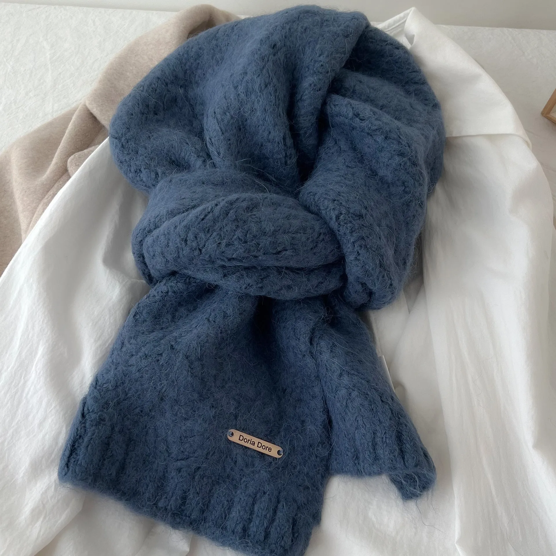Wool Blended Korean Style Scarf