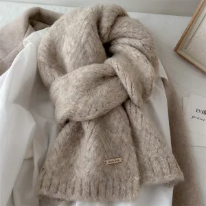 Wool Blended Korean Style Scarf
