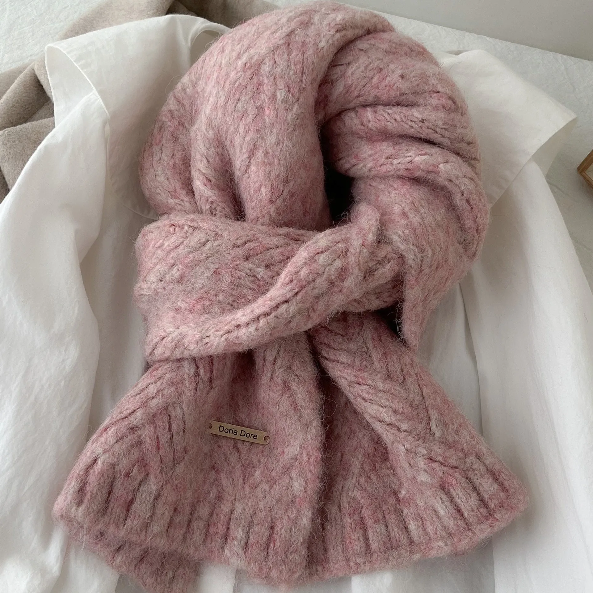 Wool Blended Korean Style Scarf