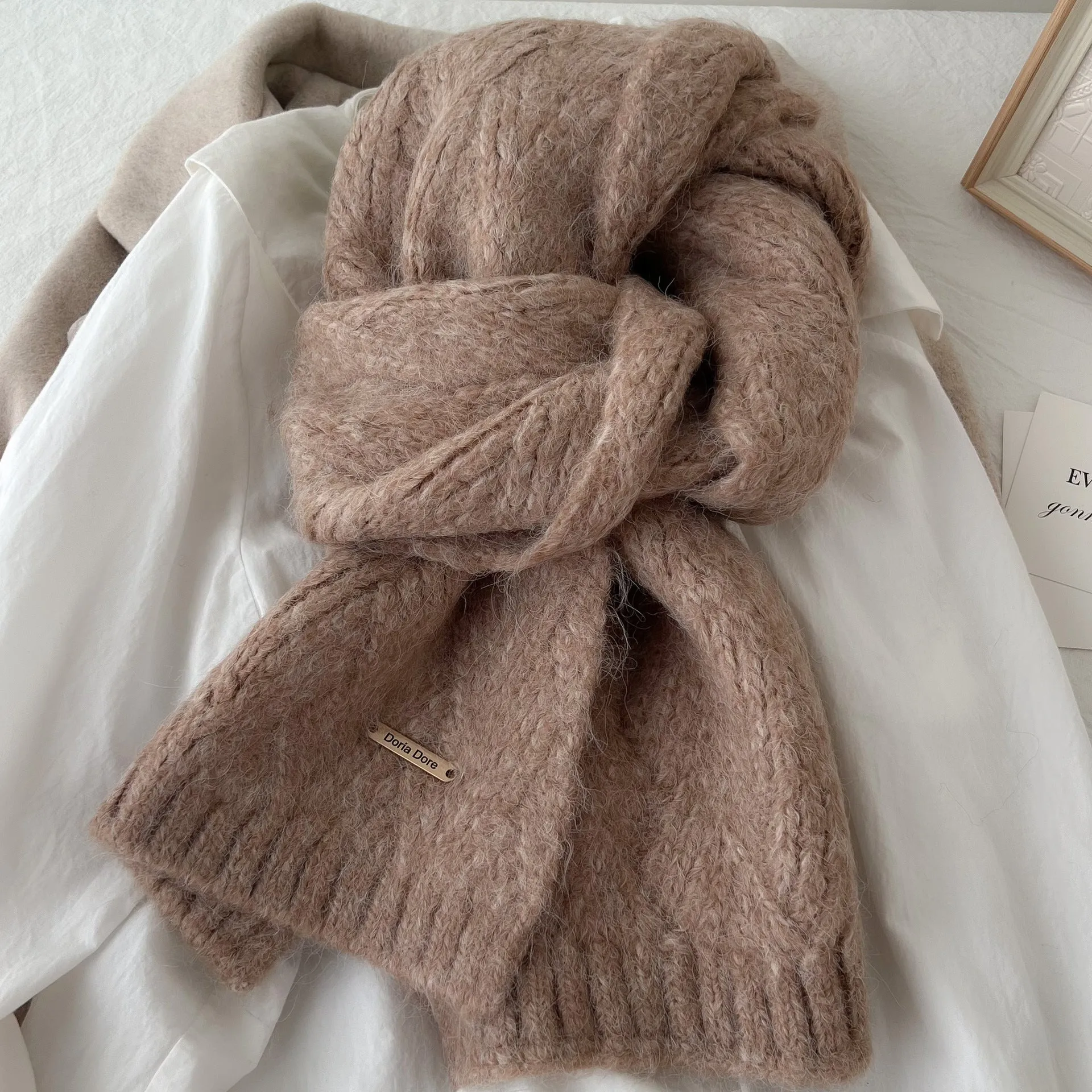 Wool Blended Korean Style Scarf