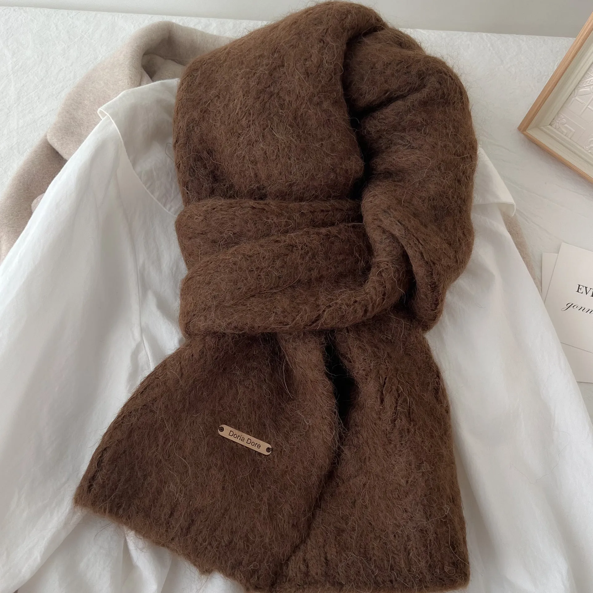Wool Blended Korean Style Scarf