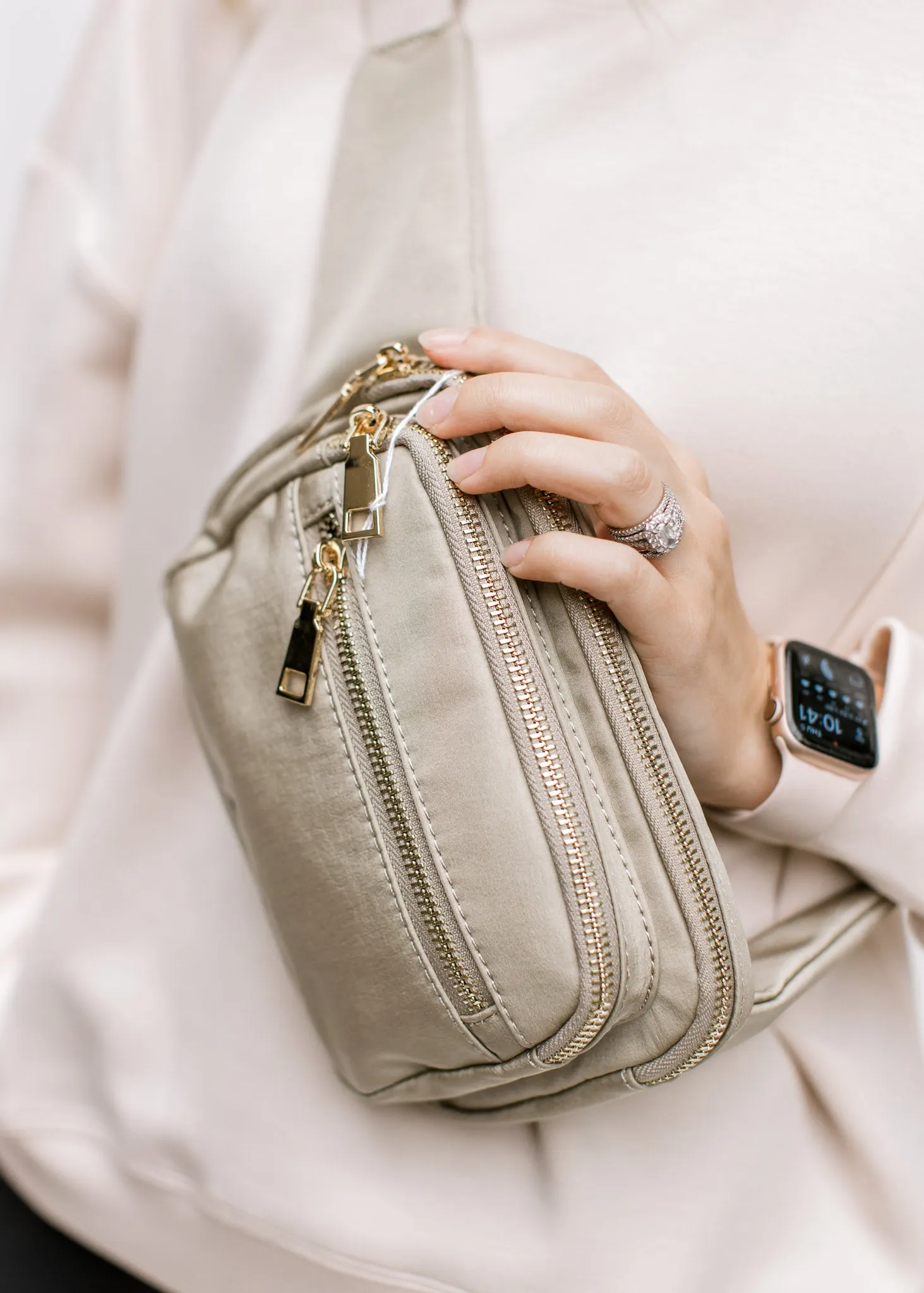 X Taupe Belt Bag