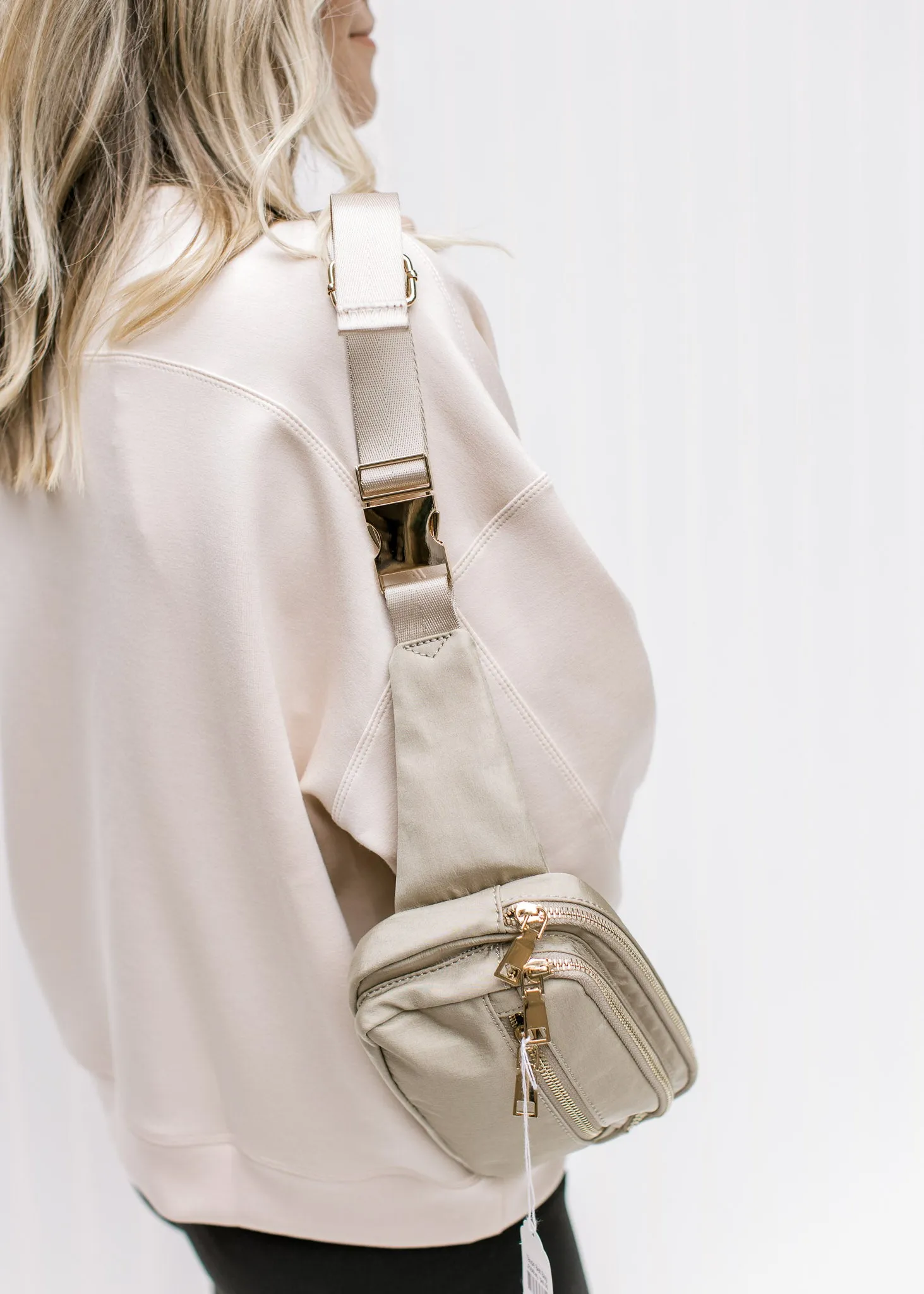 X Taupe Belt Bag