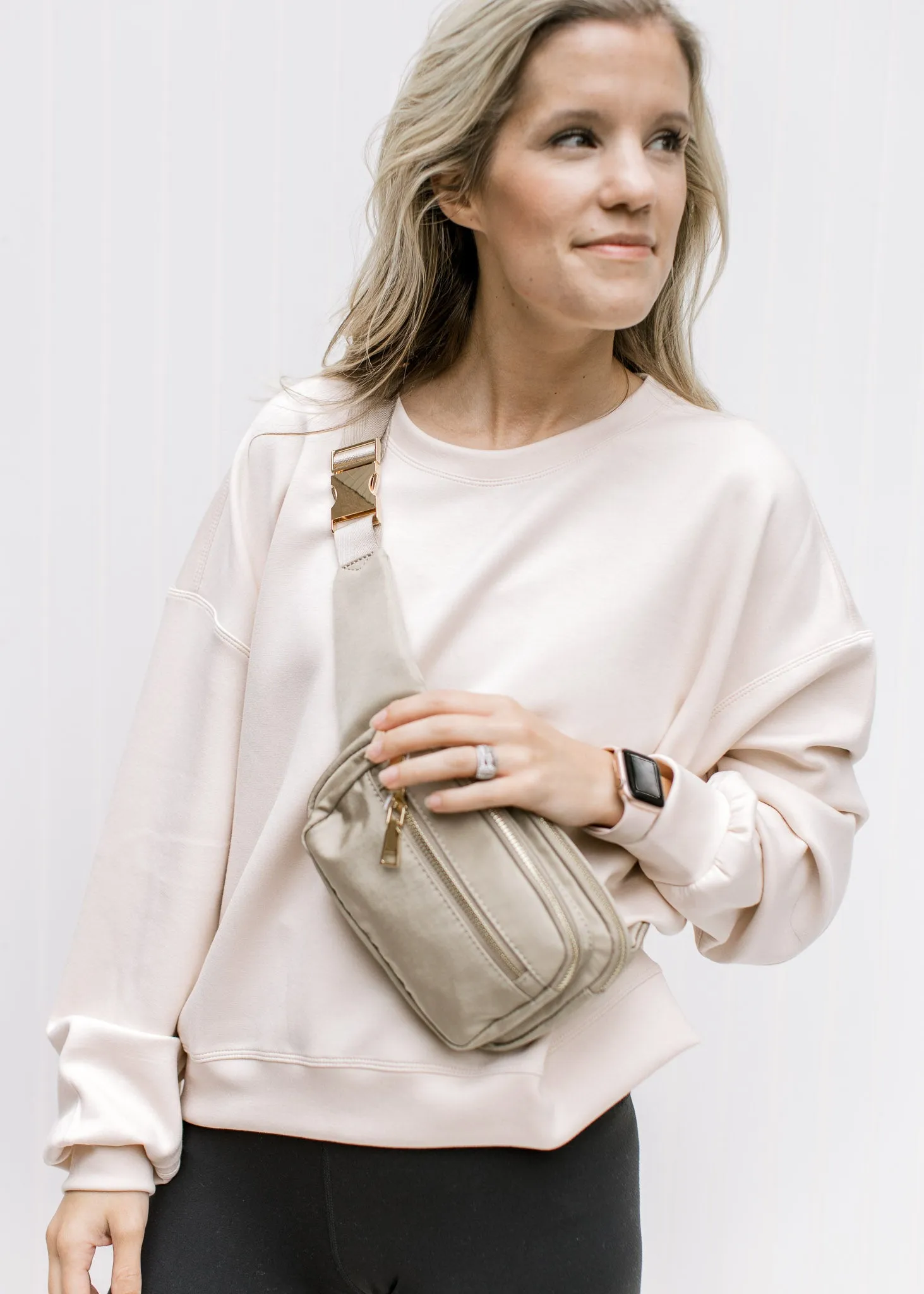 X Taupe Belt Bag