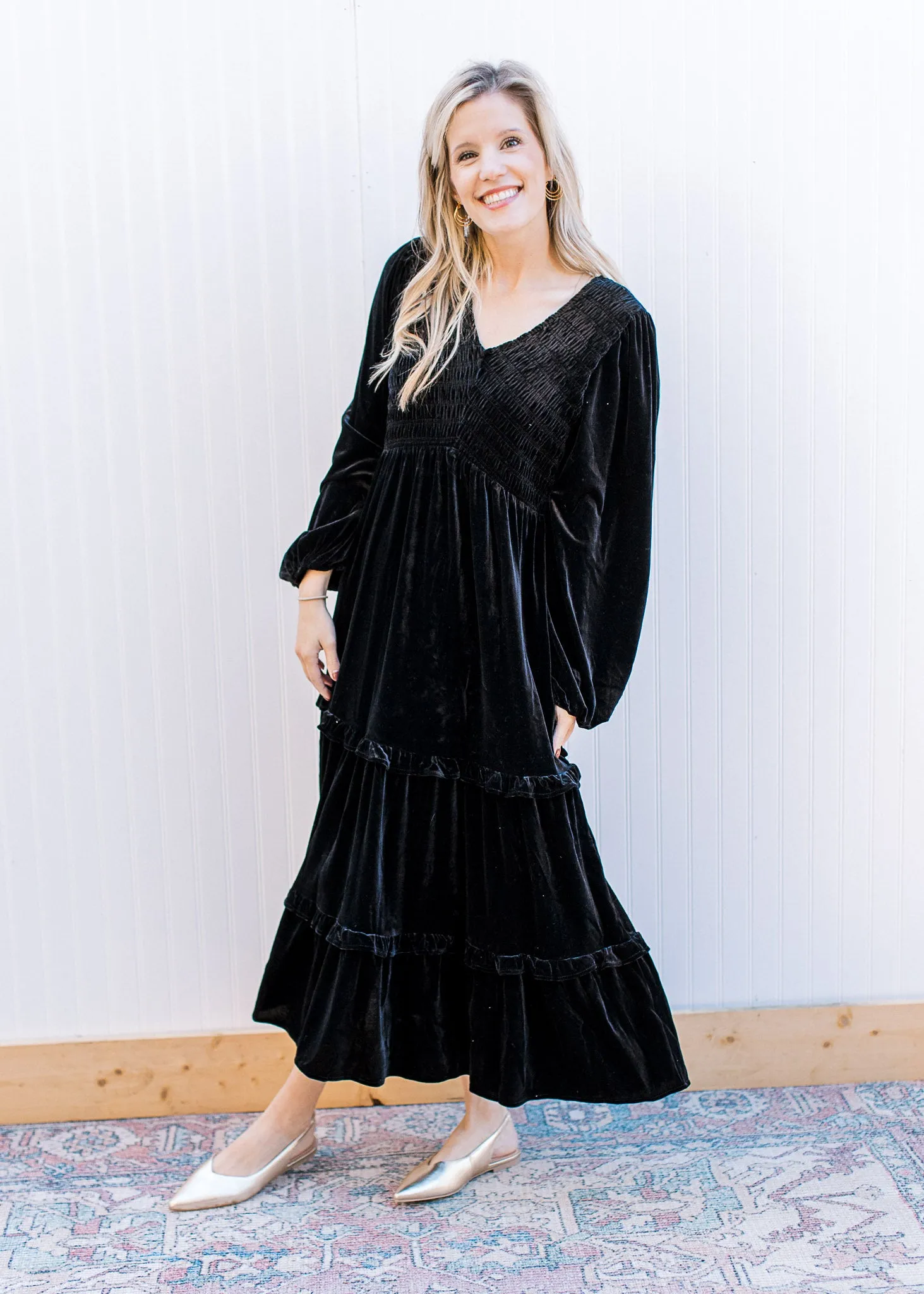 XZ Black Velvet Dress