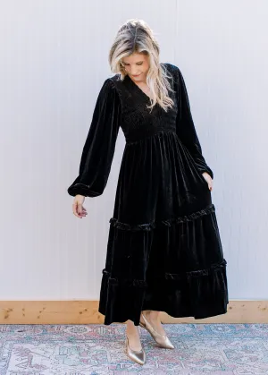XZ Black Velvet Dress
