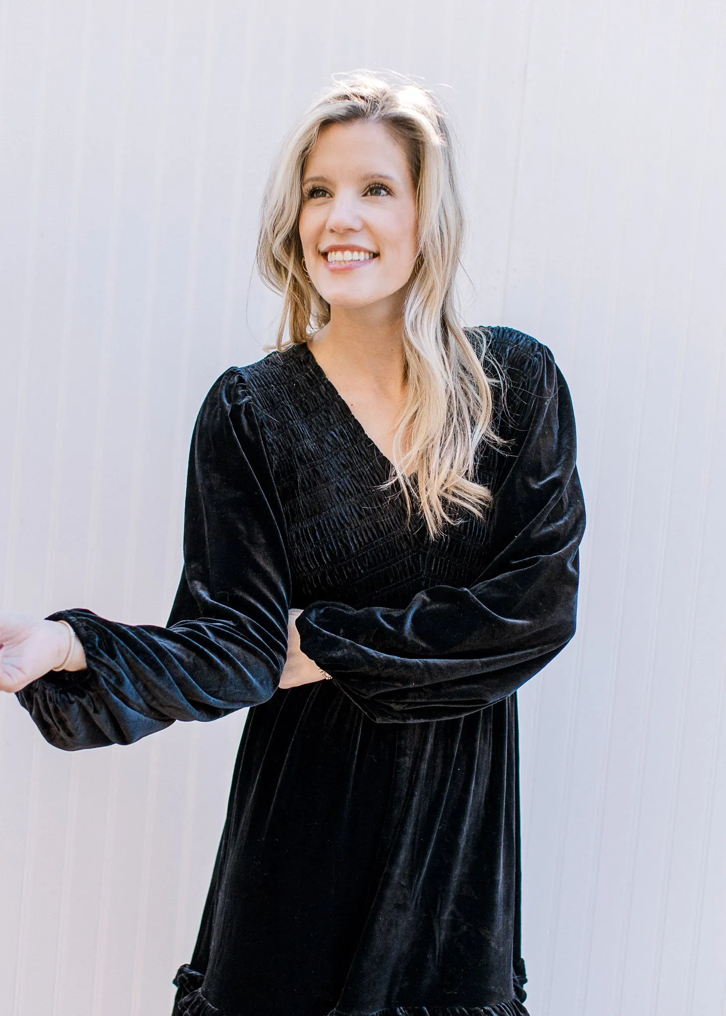 XZ Black Velvet Dress