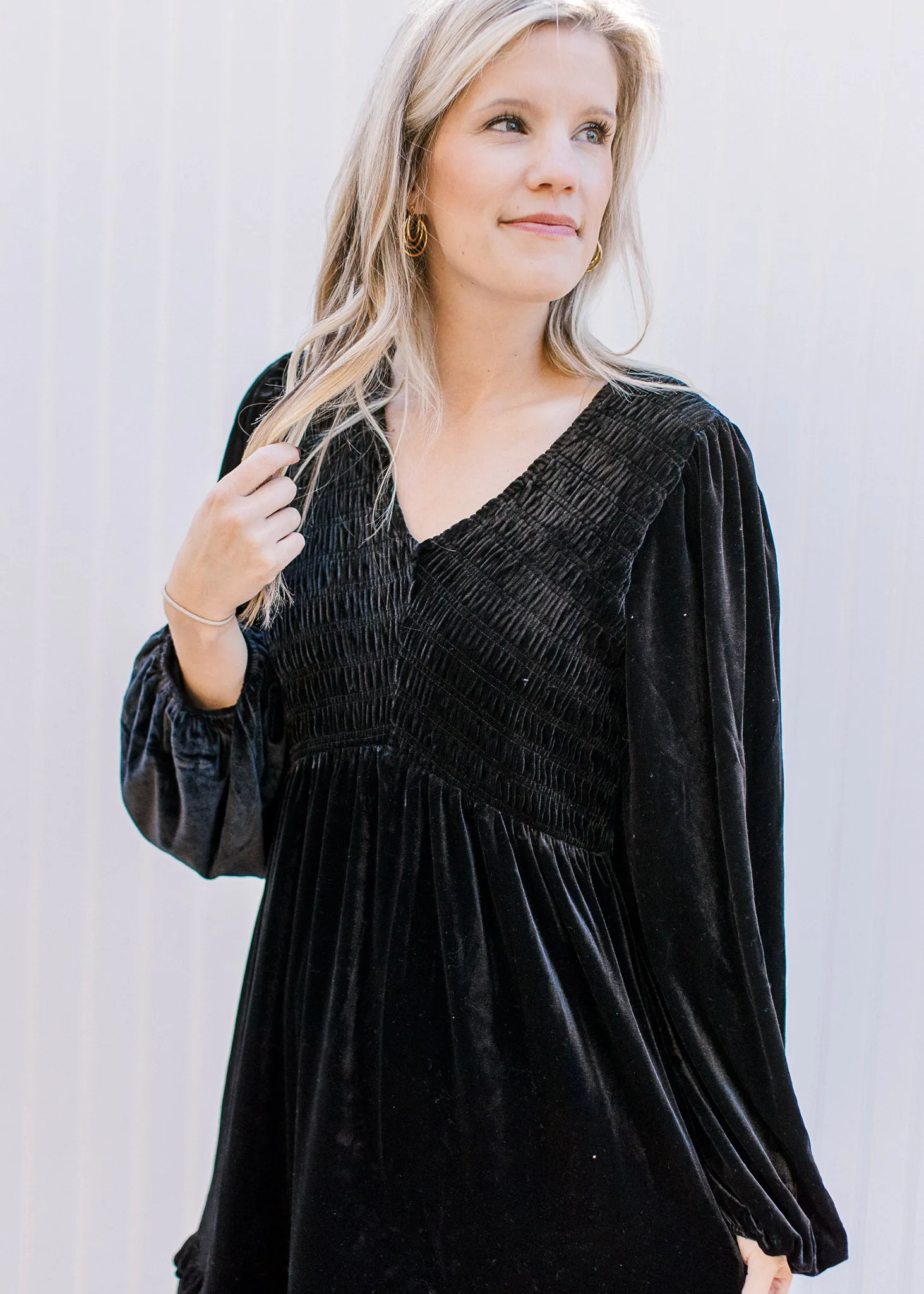 XZ Black Velvet Dress