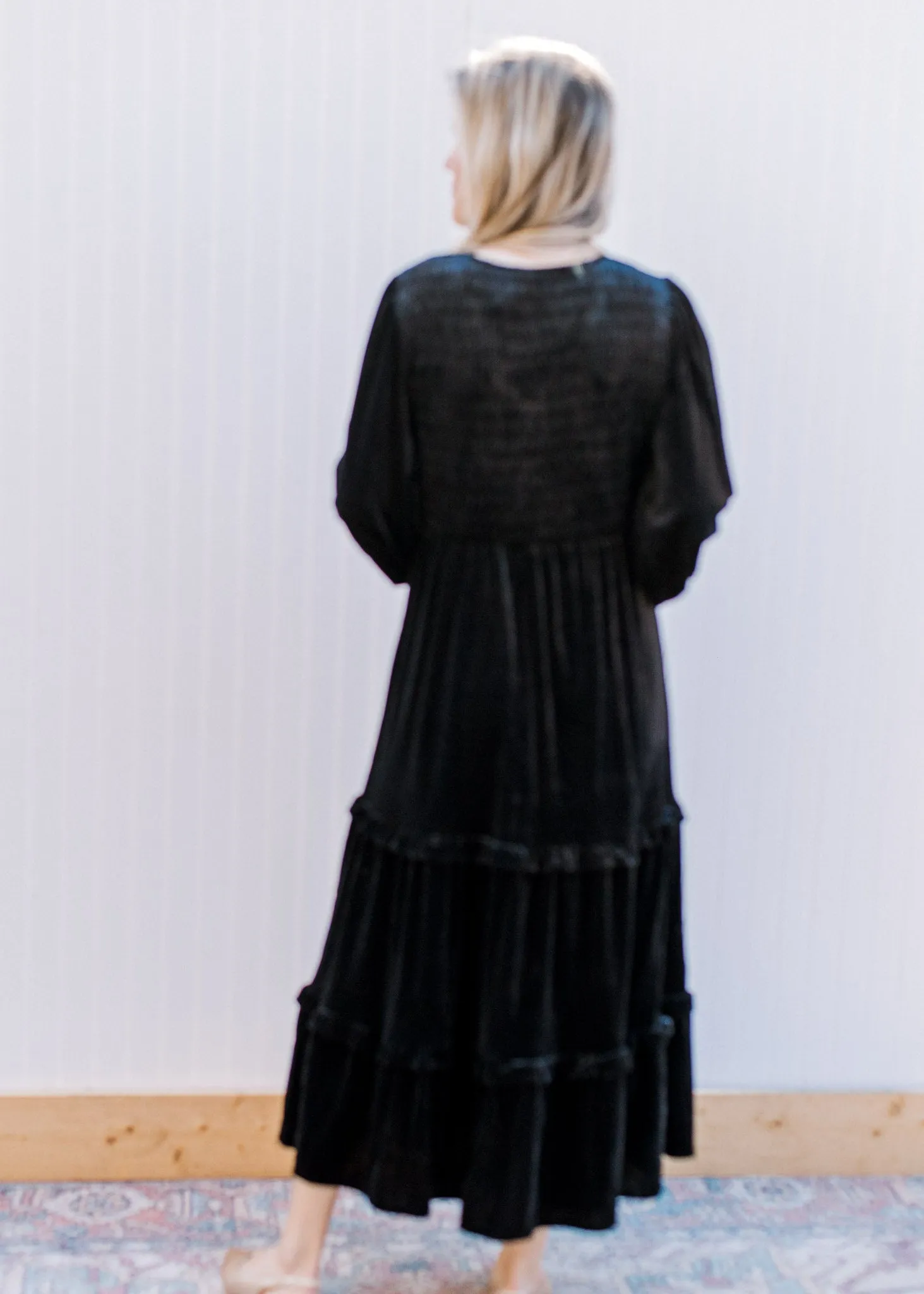 XZ Black Velvet Dress