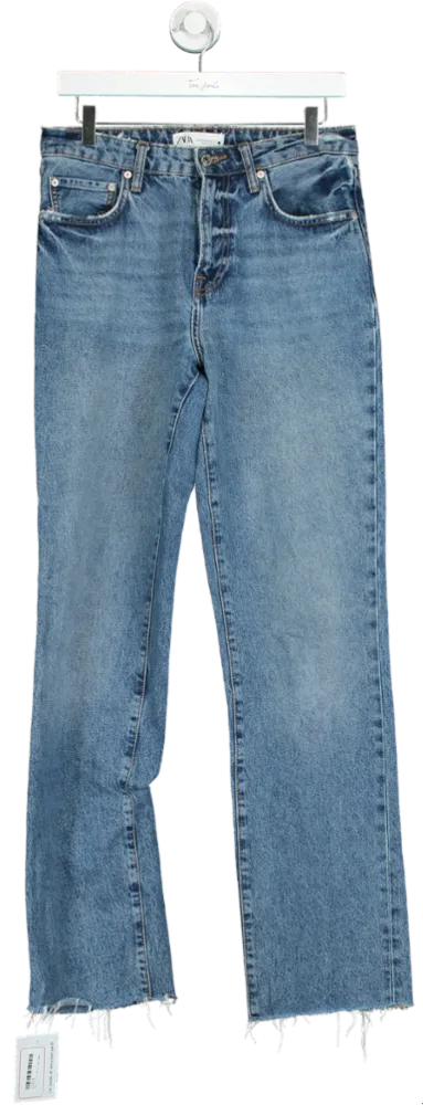 Zara Blue Straight Leg Jeans UK 6