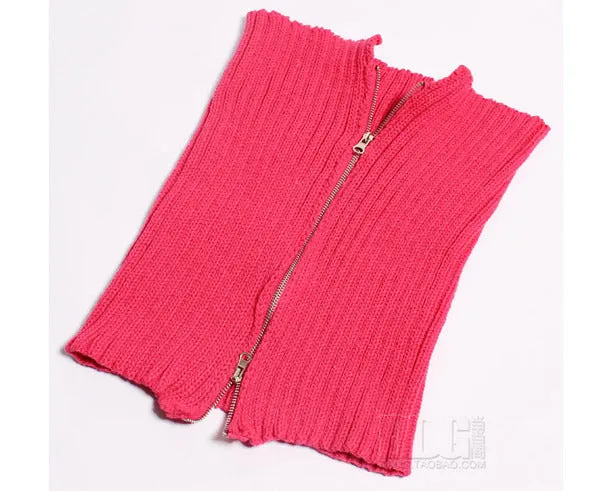 zip knitted scarf