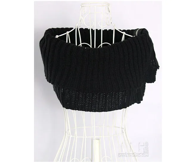 zip knitted scarf