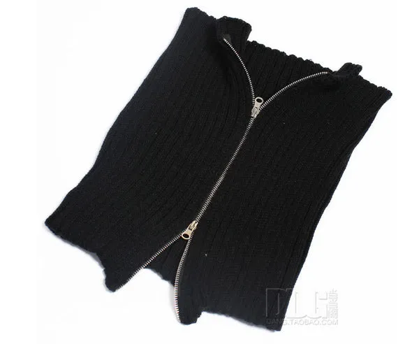zip knitted scarf