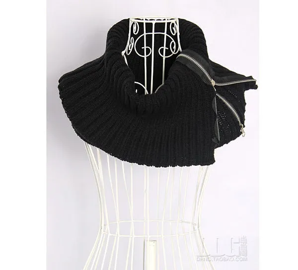 zip knitted scarf