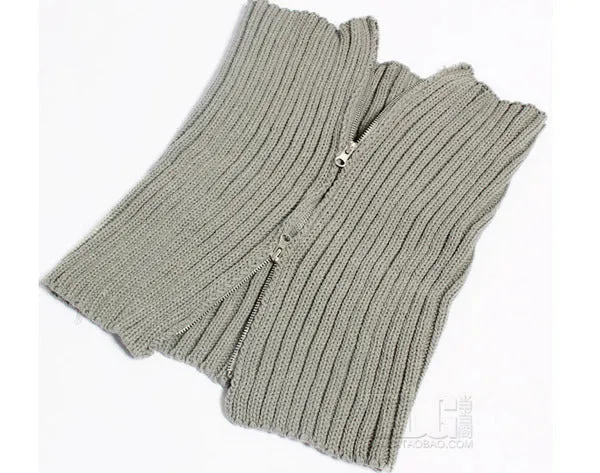 zip knitted scarf