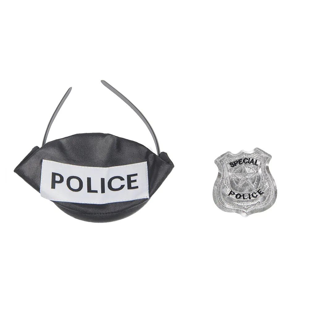 Zipper Front Hollow Out Police Costume Egypt with Headwear