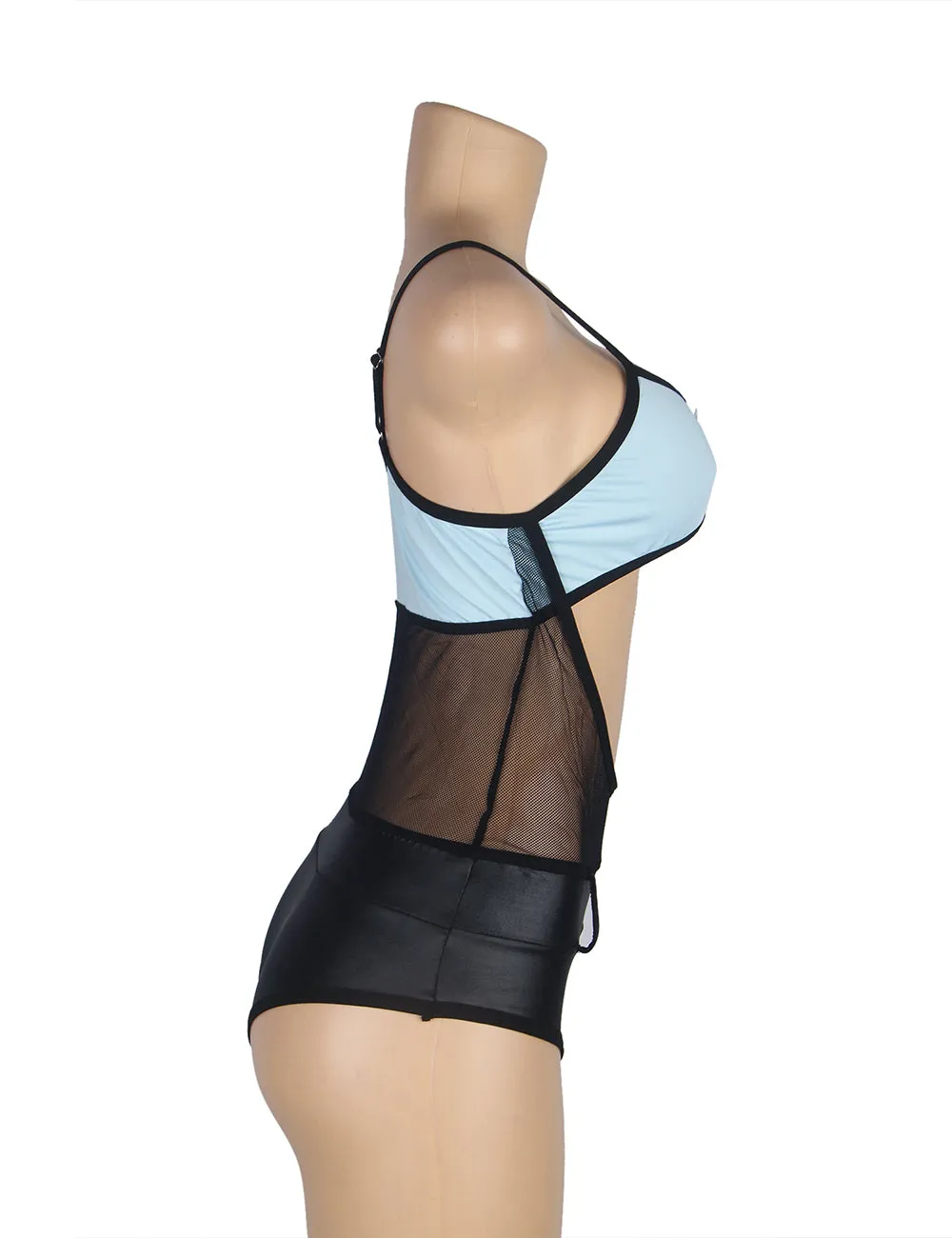 Zipper Front Hollow Out Police Costume Egypt with Headwear